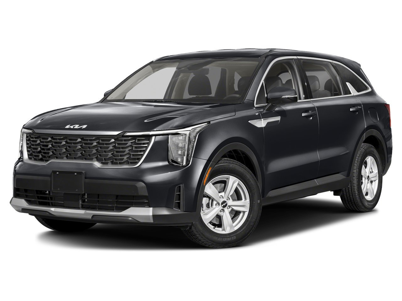 2025 Kia Sorento LX in Panthera Metal — front three-quarter view
