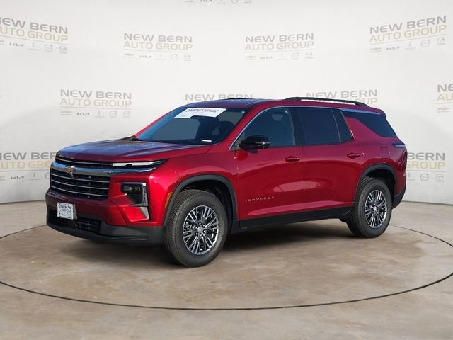 2025 Chevrolet Traverse LT in Radiant Red Tintcoat — front three-quarter view
