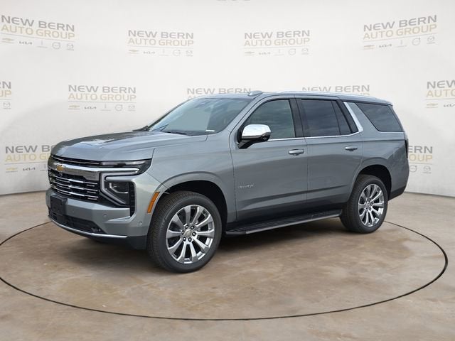 2026 Chevrolet Tahoe Premier in Sterling Gray Metallic — front three-quarter view
