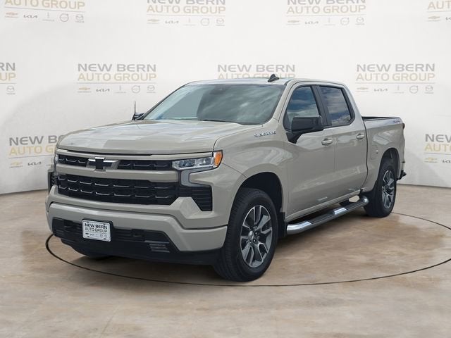 2026 Chevrolet Silverado 1500 RST in White Sands — front three-quarter view
