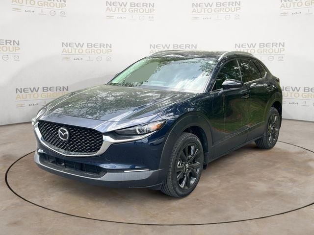 2023 Mazda MAZDA CX-30 2.5 Turbo Premium Package in Deep Crystal Blue Mica — front three-quarter view