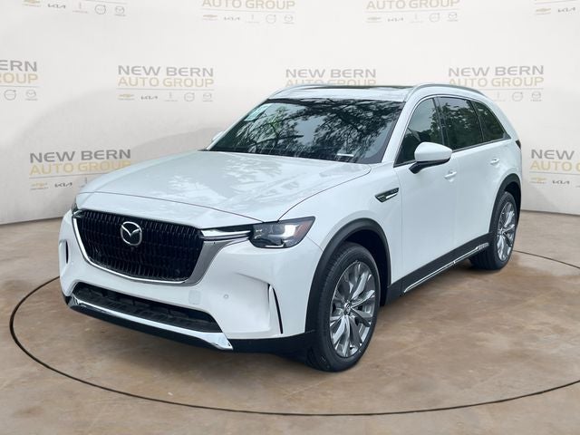 2026 Mazda Mazda CX-90 3.3 Turbo Premium Plus AWD in Rhodium White Premium — front three-quarter view