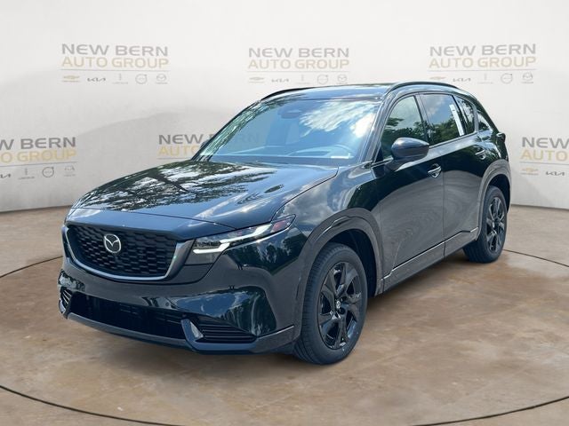 2026 Mazda Mazda CX-5 2.5 S Premium Plus AWD in Jet Black Mica — front three-quarter view