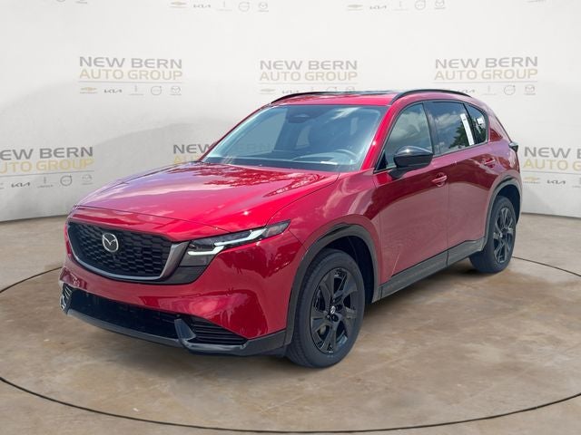 2026 Mazda Mazda CX-5 2.5 S Premium Plus AWD in Soul Red Crystal Metallic — front three-quarter view