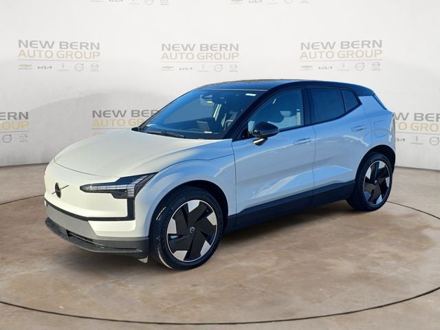 2026 Volvo EX30 Twin Motor Performance Plus in Crystal White — front three-quarter view