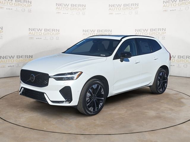 2026 Volvo XC60 B5 Plus in Crystal White — front three-quarter view